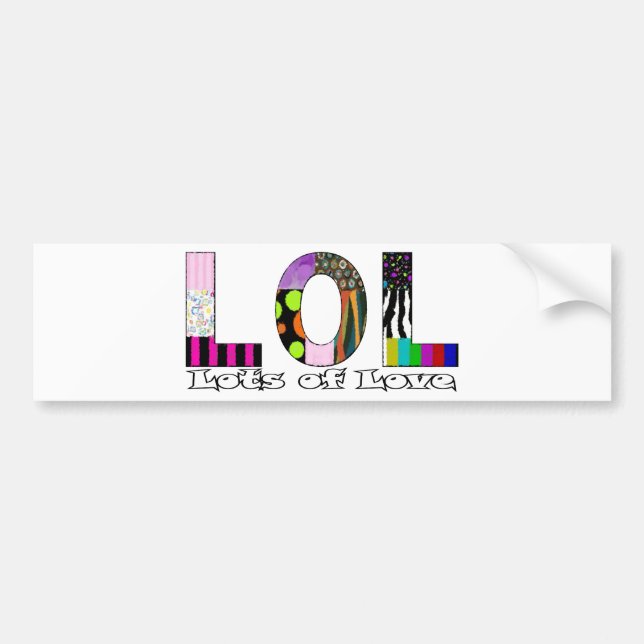 Lots of Love Bumper Sticker (Front)