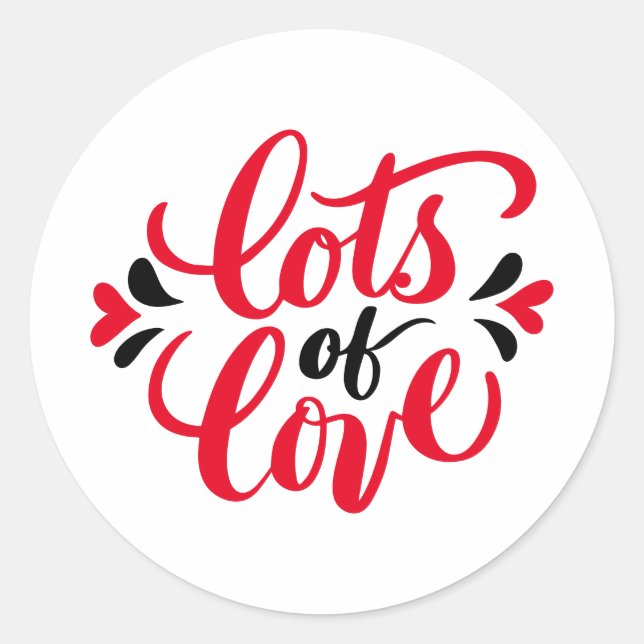 Lots of Love Classic Round Sticker (Front)