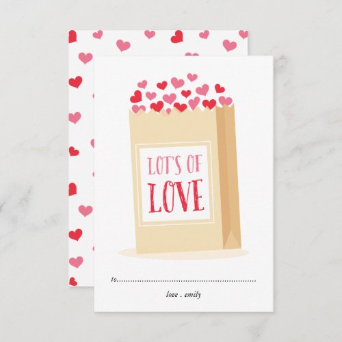 Lots of love classroom valentines day card