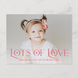 Lots of Love Editable Color Valentine's Postcard