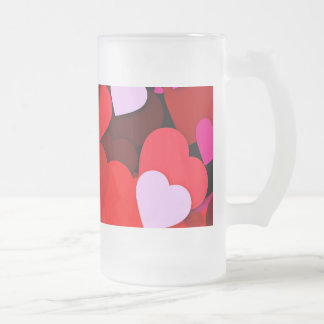 Lots of Love Frosted Glass Beer Mug