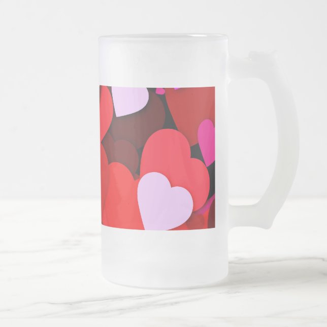 Lots of Love Frosted Glass Beer Mug (Right)