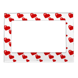 Lots of Love (Heart Pattern) (Red) Magnetic Photo Frame