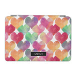 Lots of Love Hearts in Watercolor Personalised iPad Mini Cover