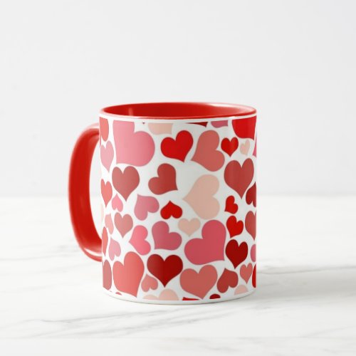 Lots of Love Hearts Mosaic Mug