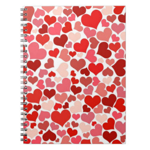 Lots of Love Hearts Mosaic Pattern Notebook