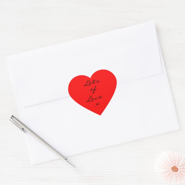 Lots Of Love Heartshaped Stickers  (Envelope)