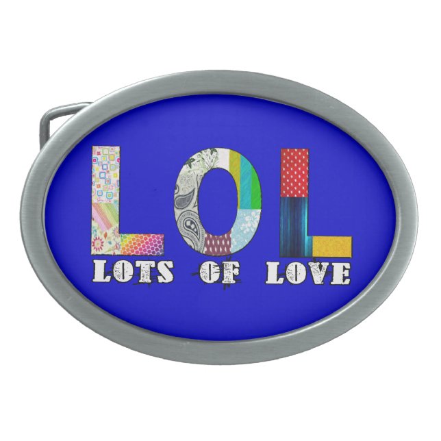 Lots of Love Oval Belt Buckle (Front)