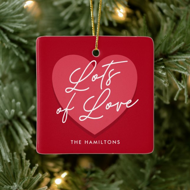 Lots of Love Valentine’s Day  Ceramic Ornament (Tree)