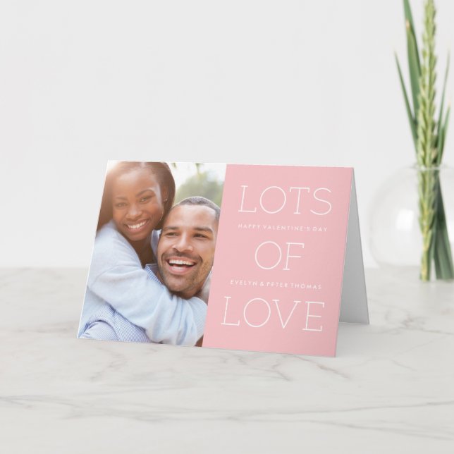 Lots of Love Valentine's Day Card - Bubblegum (Front)