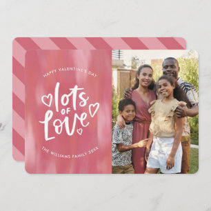 Lots of Love Valentine's Day Family Photo Thank You Card
