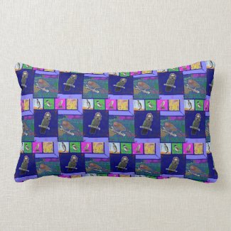 Lots of Many Colourful Birds Reversible Pillow