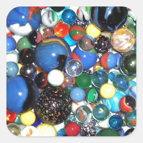 Lots of Marbles Square Sticker