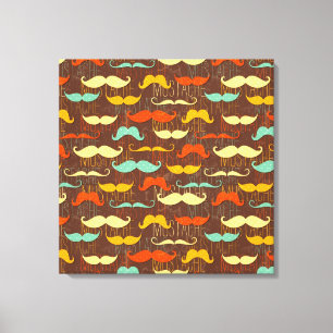 Lots of Moustaches [24x24] inches Canvas Print