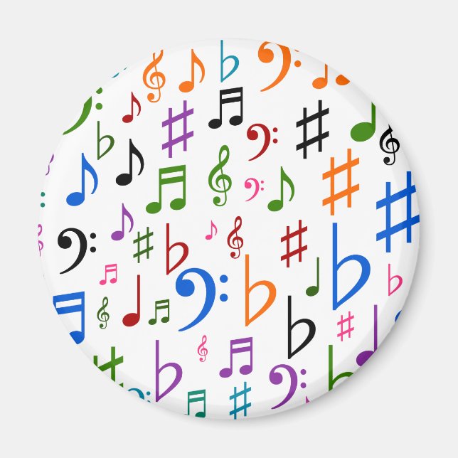 Lots of Musical Notes and Symbols Magnet (Front)