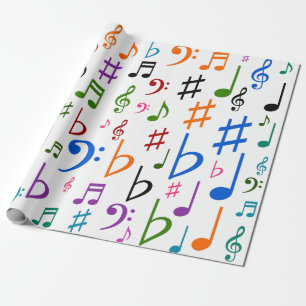 Lots of Musical Notes and Symbols Wrapping Paper