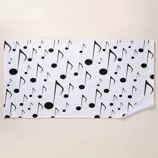 Lots of Musical Notes Beach Towel