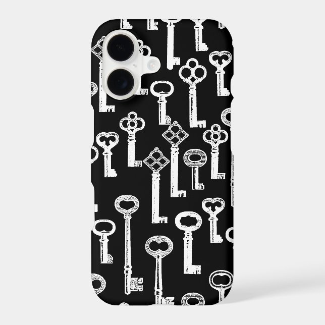 Lots Of Old Keys Pattern Iphone Case (Back)