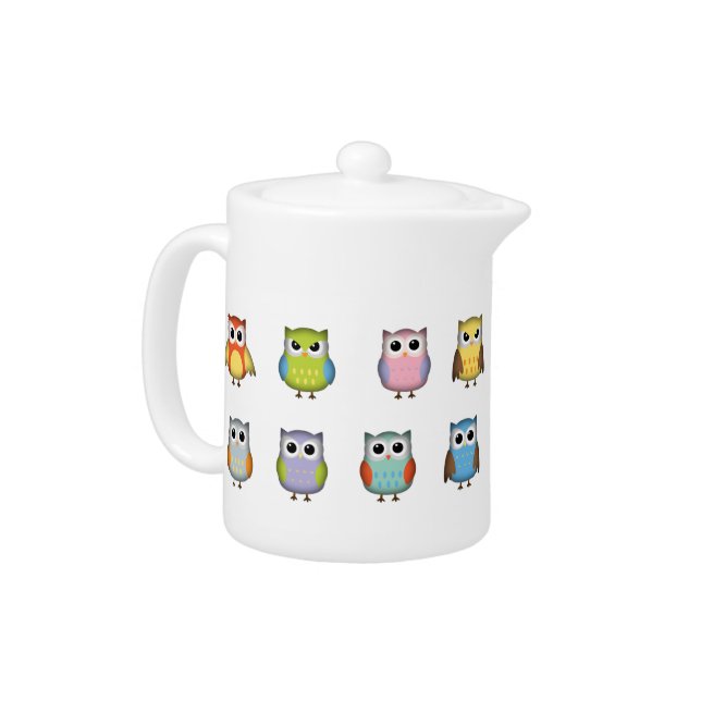 Lots of Owls Teapot (Left)