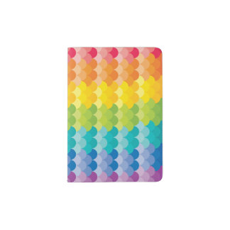 Lots of Painted Palette Rainbow Scallops Passport Holder