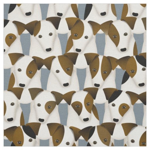 Lots of Parson Jack Russell Terriers dogs pattern Fabric