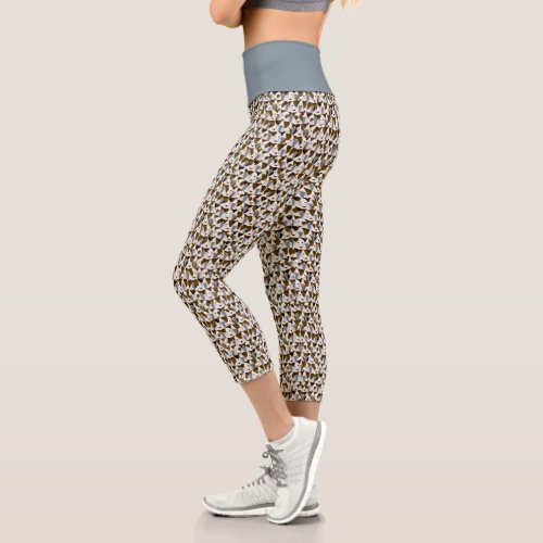 lots of jack russells patterned capri leggings