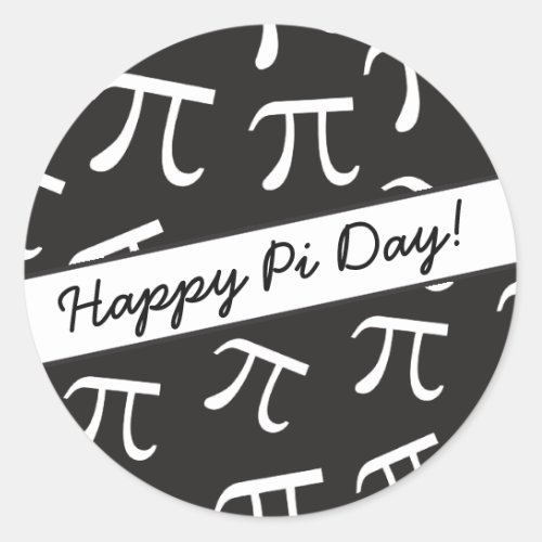 Lots of Pi _ Math _ Happy Pi Day Classic Round Sticker