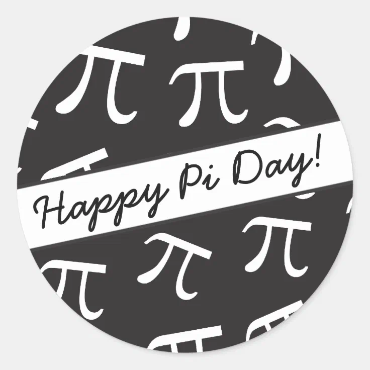 Lots of Pi Math Happy Pi Day Classic Round Sticker Zazzle