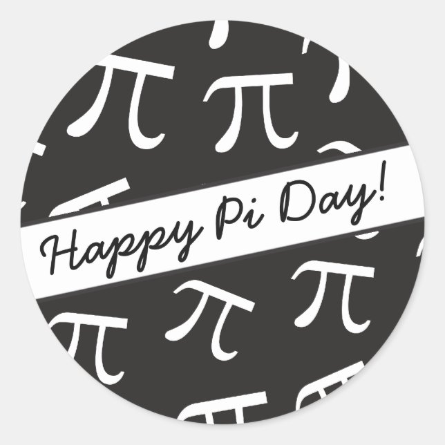 Lots of Pi - Math - Happy Pi Day Classic Round Sticker (Front)