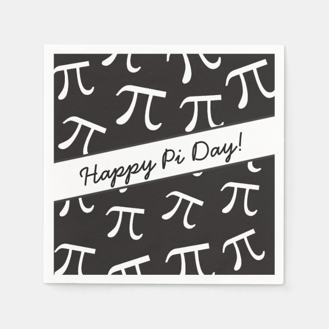 Lots of Pi - Math - Happy Pi Day Paper Napkins (Front)