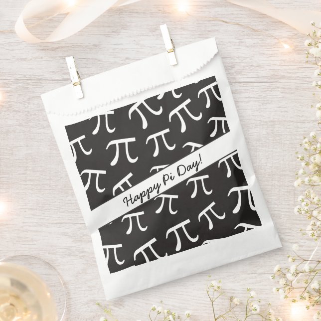 Lots of Pi - Math - Happy Pi Day Party Supplies Favor Bag (Clipped)
