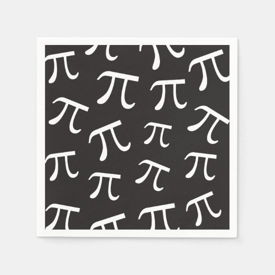 Lots of Pi Symbols Pi Day Math Themed Paper Napkin
