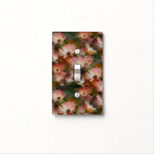 Lots Of Pink African Daisy Flowers Light Switch Cover