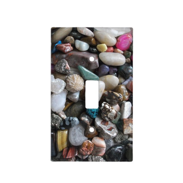 Lots of Polished Rocks Light Switch Cover (Front)