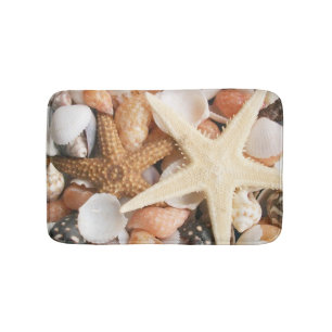 Lots of Seashells, Starfish Bathroom Mat