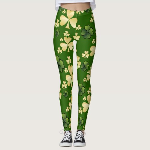 Lots of Shamrocks _Be Irish for a Day Leggings