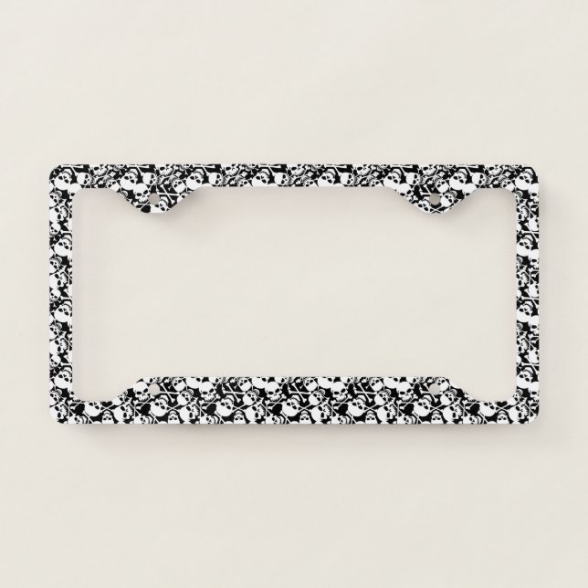 Lots of skulls license plate frame (Front)