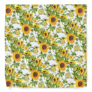 Lots of Sunflowers Pattern Bandana