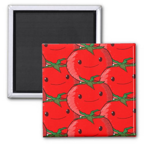 Lots of Tomato Cute Pattern Drawing Magnet