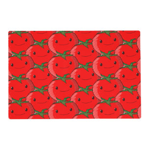 Lots of Tomato Cute Pattern Drawing Placemat