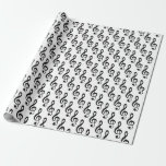 [ Thumbnail: Lots of Treble Clef Musical Symbols Wrapping Paper ]