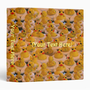 Lots Of Yellow Rubber Ducks Personalized 3 Ring Binder