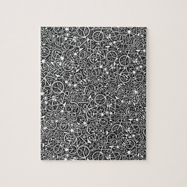 Lotsa Bikes - Cyclist's Tricky Jigsaw Puzzle (Vertical)