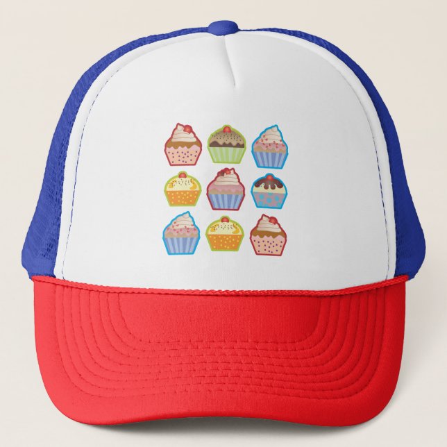 Lotsa Cupcakes T-Shirt Trucker Hat (Front)