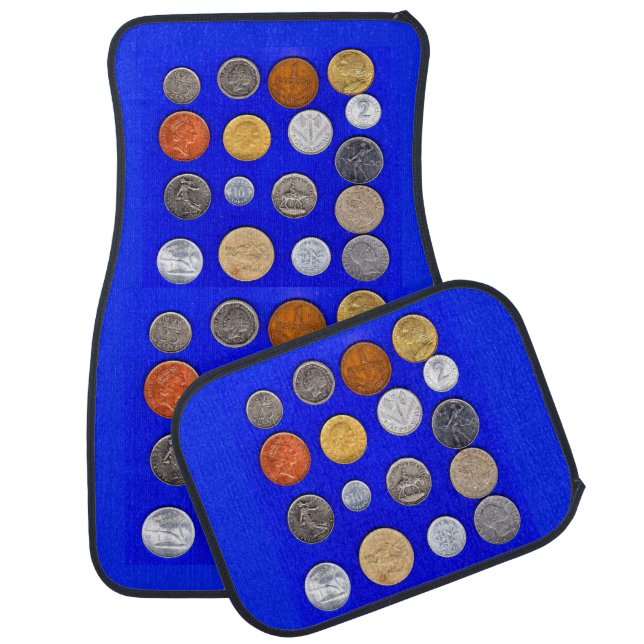 lotsa foreign coins car mat (Set)