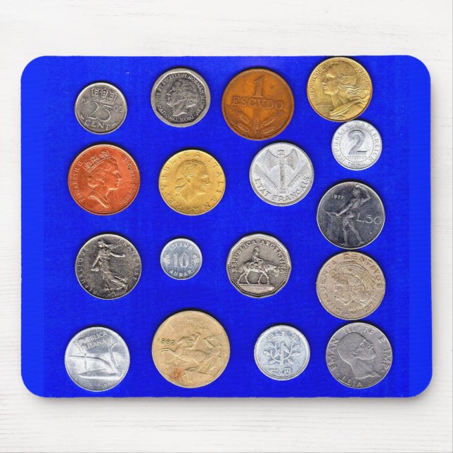 lotsa foreign coins mouse pad (Front)