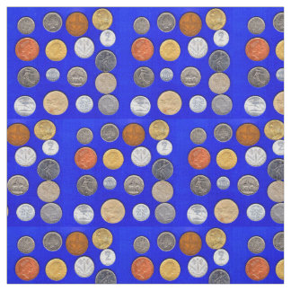 lotsa foreign coins print fabric