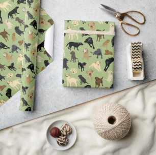 Lotsa Labs on sage green roll of Wrapping Paper