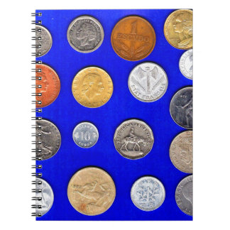 lotsa old foreign coins notebook