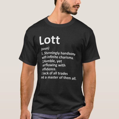 LOTT Definition Funny Surname Family Tree Birthday T_Shirt